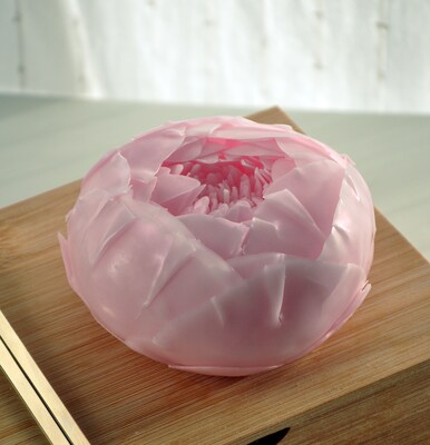 Pink Peony flower candle. Scented. Unscented - image1